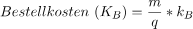Bestellkosten berechnen