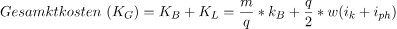 Gesamtkosten berechnen