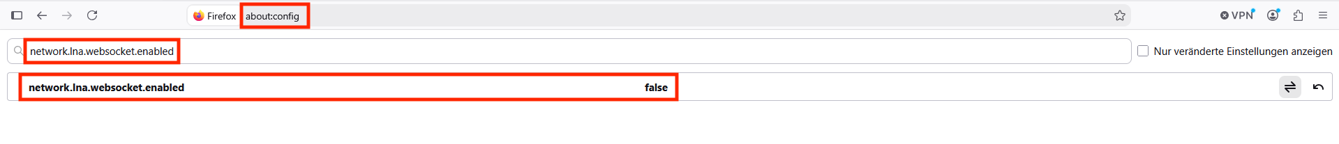 Print Client Firefox about:config